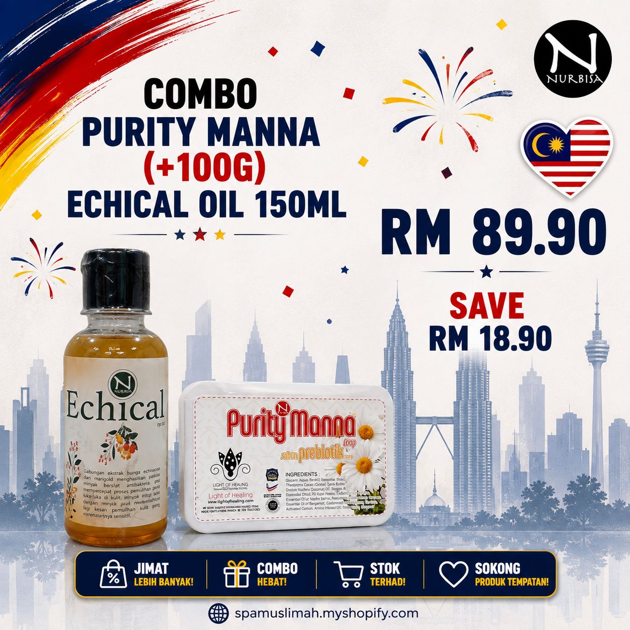 Merdeka Sales 2026 (Purity Manna + Echical Oil)