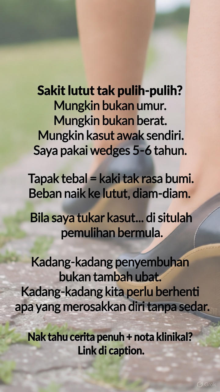 Bila Saya Sedar Punca Saya Gagal Sembuh… Bukan Umur, Tetapi Kasut