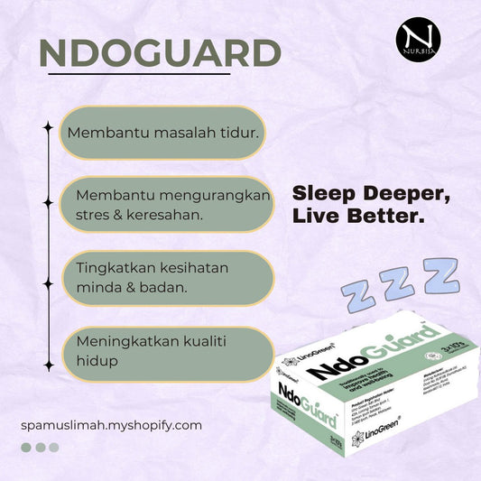 NdoGuard™ (Stres & Tidur) - NdoGuard™ – Tenang Jiwa, Kuat Raga Dengan Ekstrak Shoden® dari LinoGreen