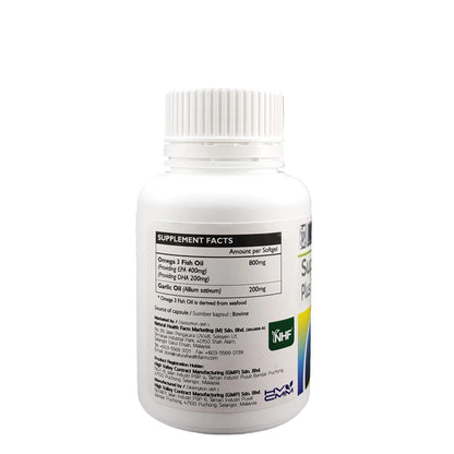 Supa Omega-3 Plus Garlic Oil Sofgels NHF