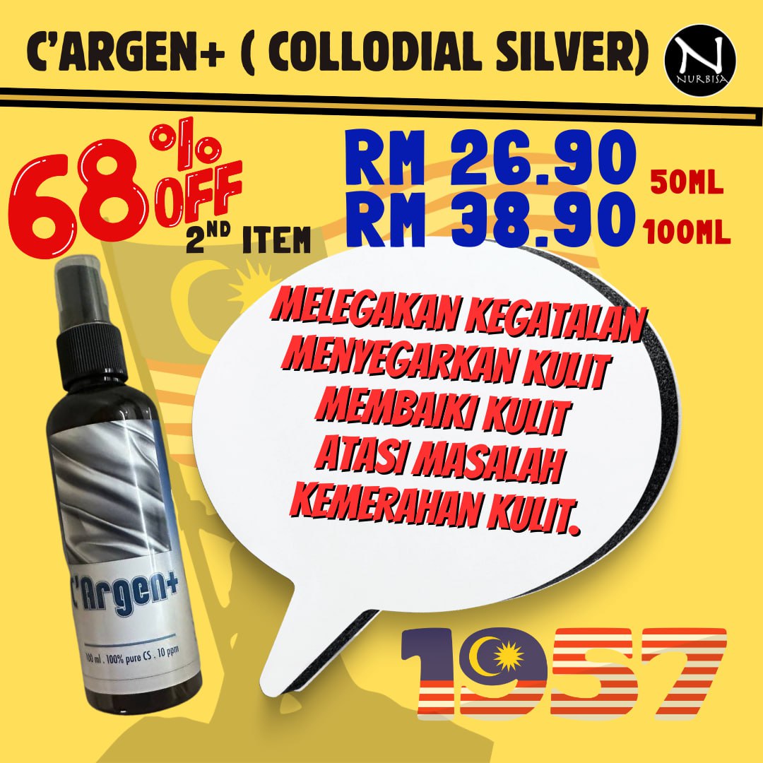 C’Argen+ – Perak Koloid Tulen untuk Kegunaan Topikal