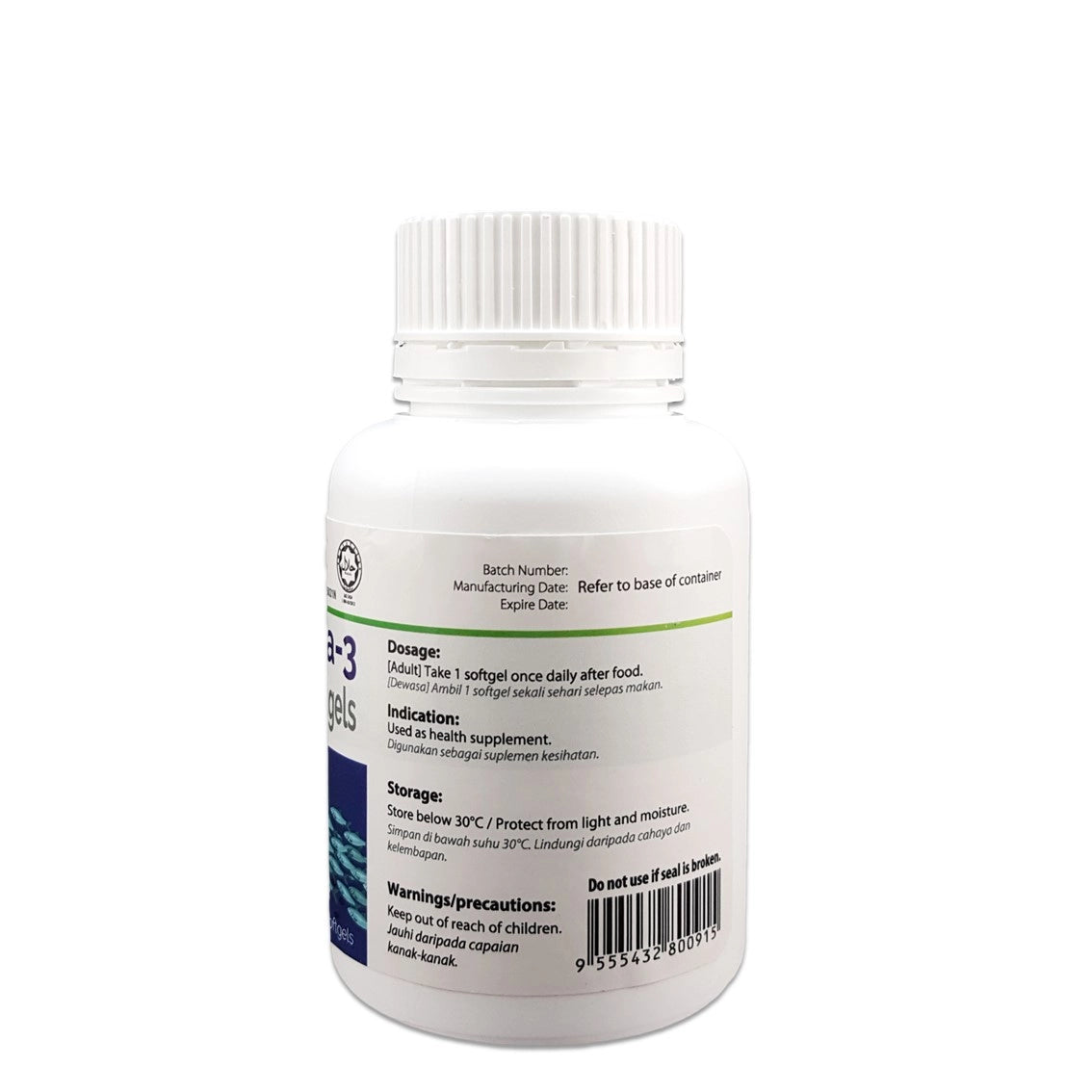 Supa Omega-3 Plus Garlic Oil Sofgels NHF