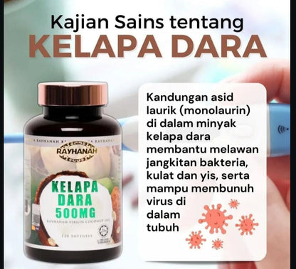 Kelapa Dara (Virgin Coconut Oil) 500mg