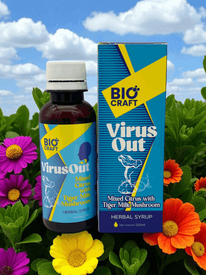 Virus Out (Mixed Citrus with Tiger Milk Mushroom Herbal Syrup)