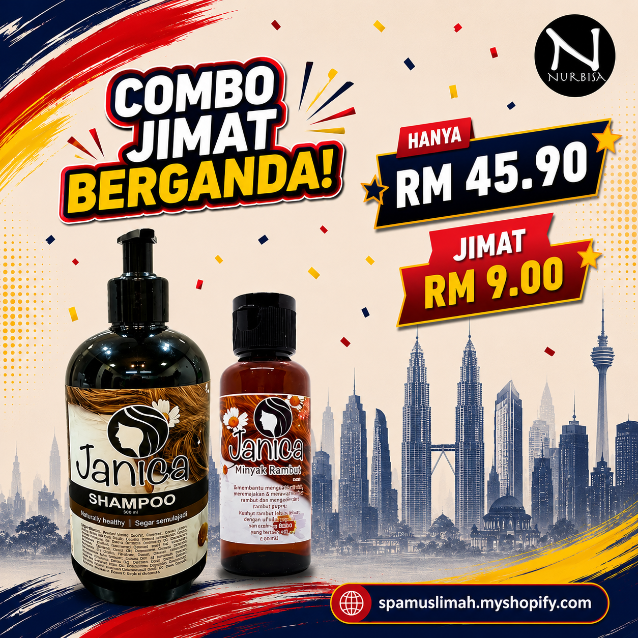 Merdeka Sale 26 (Janica Shampoo & Janica Hair Oil)
