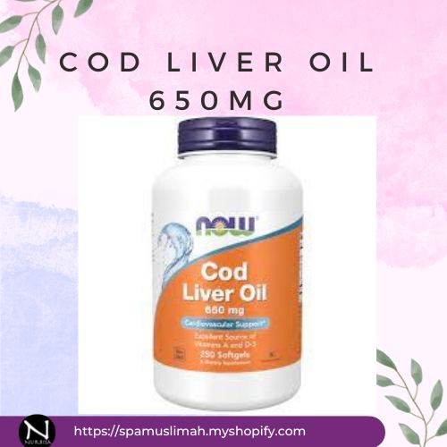 Cod Liver Oil 650mg Now Foods (250 Softgels)