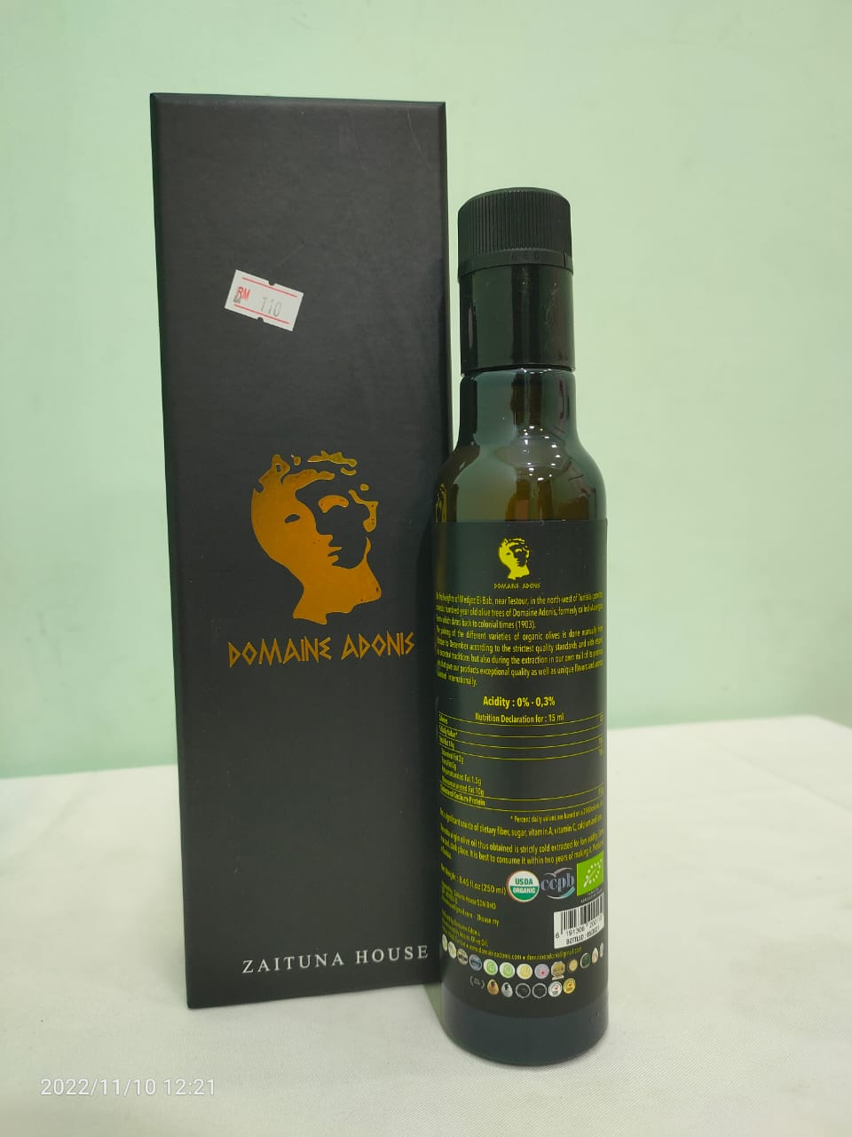 Domaine Adonis Extra Virgin Olive Oil Chetoui